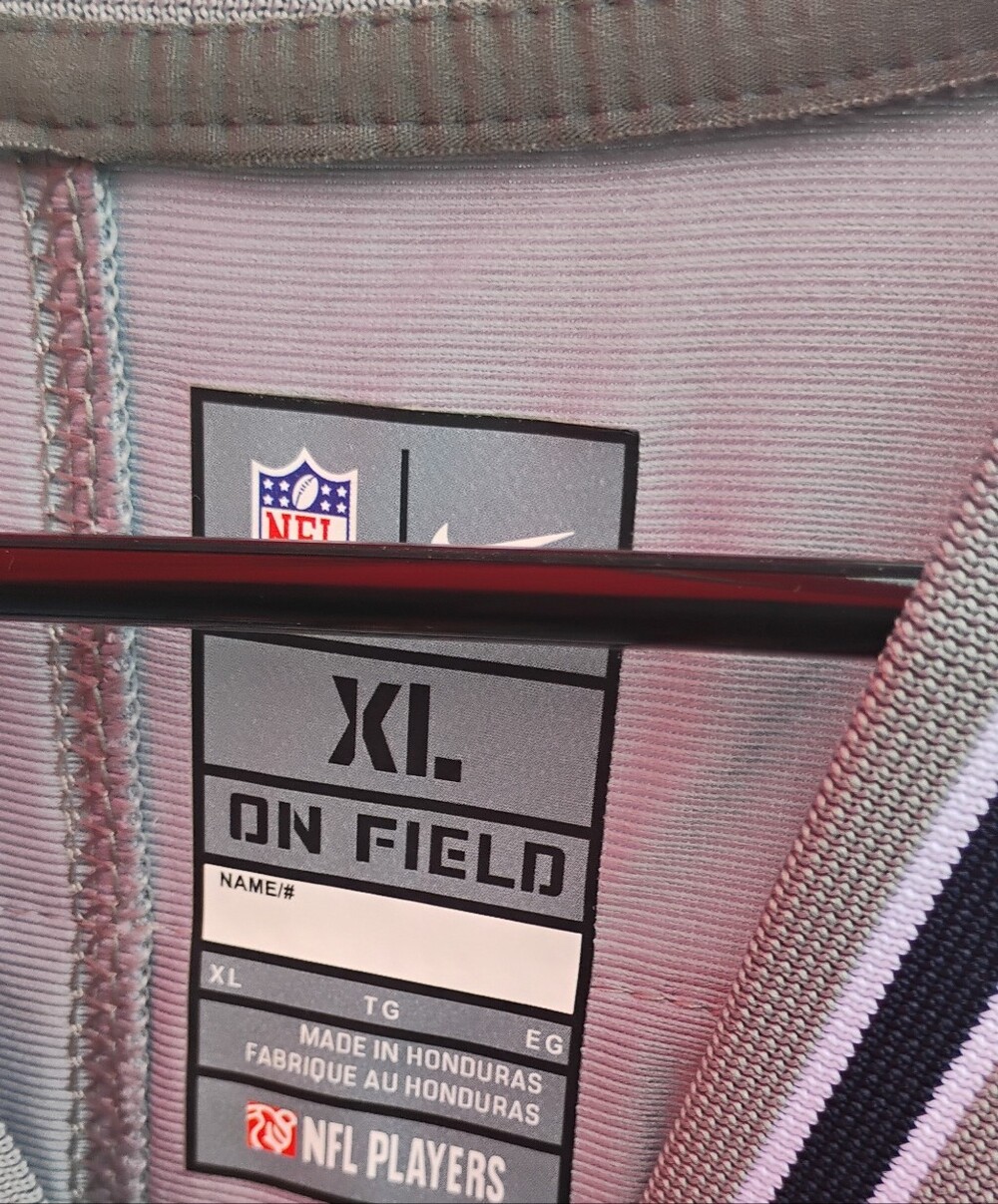 Nike Gray and Pink NFL On-Field Jersey Tag - XL